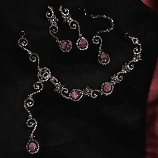 Pink Salt Necklace Set